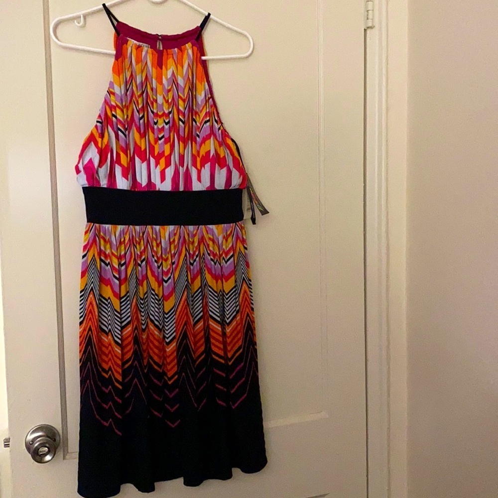NWT maggy London multicolored dress size: 8